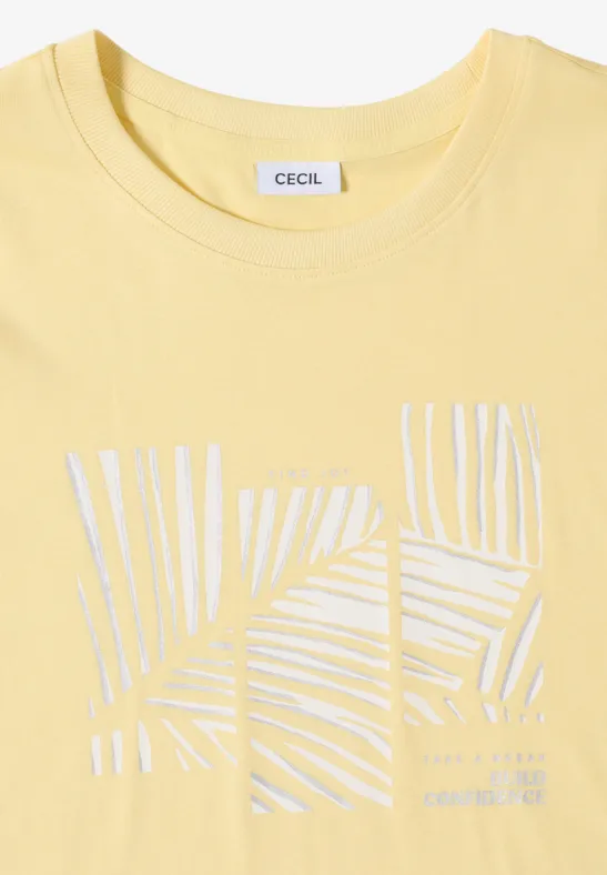 T-Shirt mit grafischem Palmblatt-Print