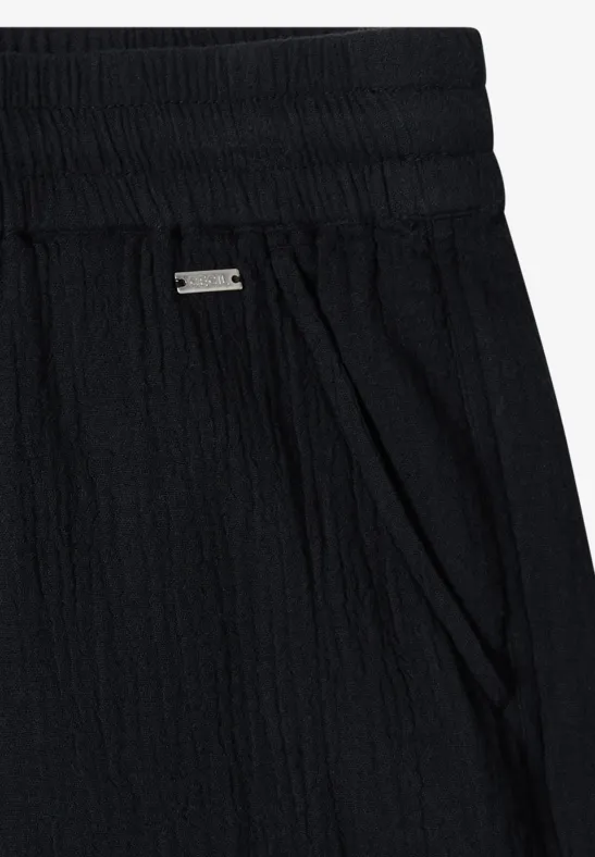 Gerade geschnittene Musselin-Shorts