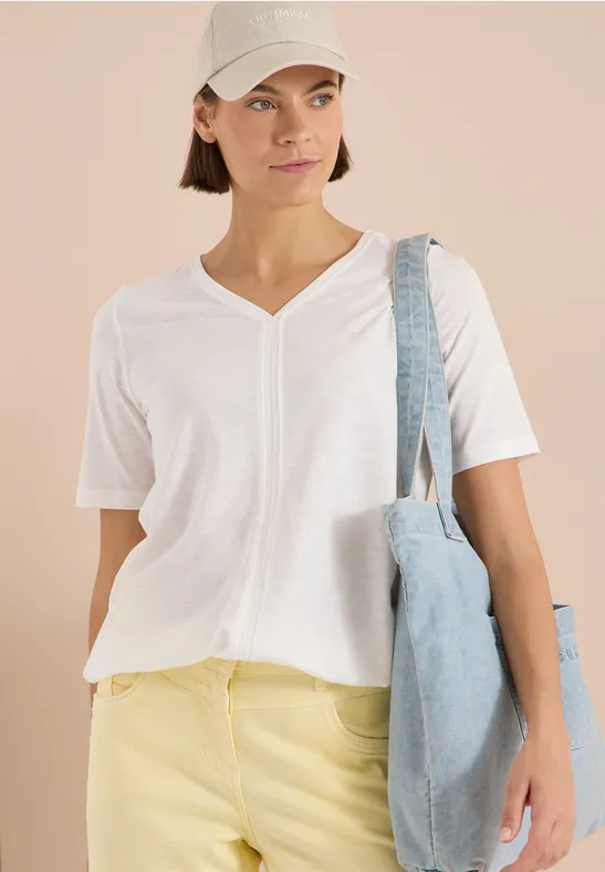 Tunic-Shirt mit V-Ausschnitt