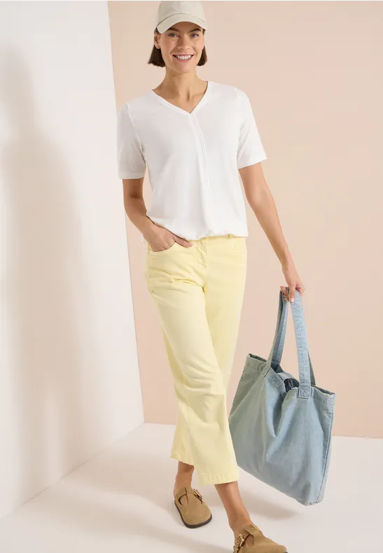 Tunic-Shirt mit V-Ausschnitt