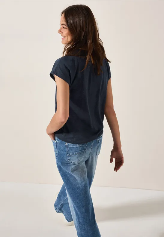 T-Shirt mit Ausbrenner-Muster