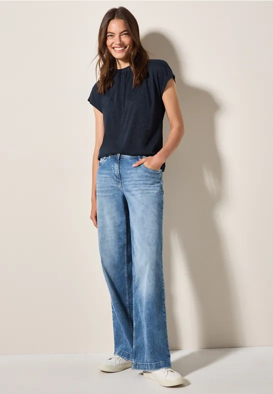 T-Shirt mit Ausbrenner-Muster