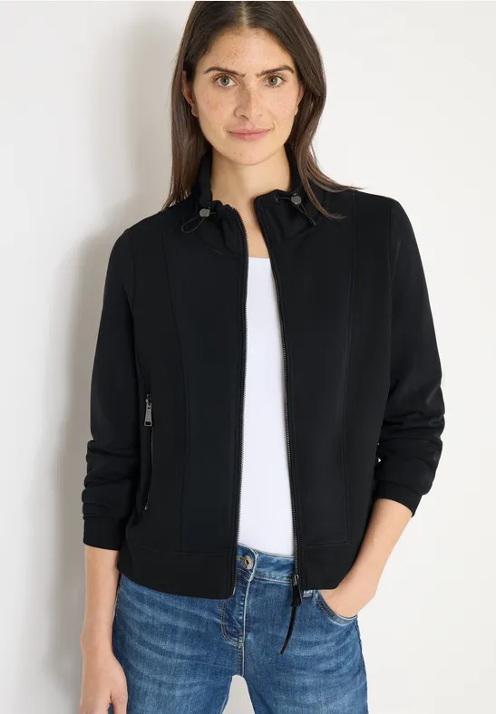 Sportive Sweatjacke mit Struktur