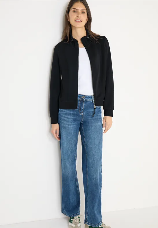 Sportive Sweatjacke mit Struktur