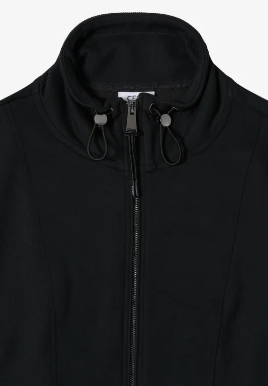 Sportive Sweatjacke mit Struktur