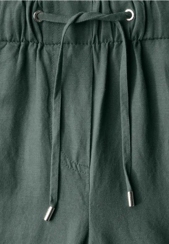 High-Waist Wide-Leg Leinenhose