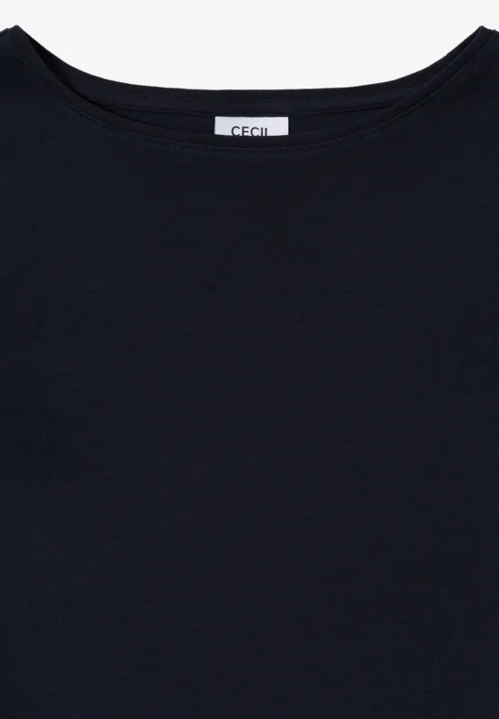 Langarmshirt mit U-Boot-Ausschnitt