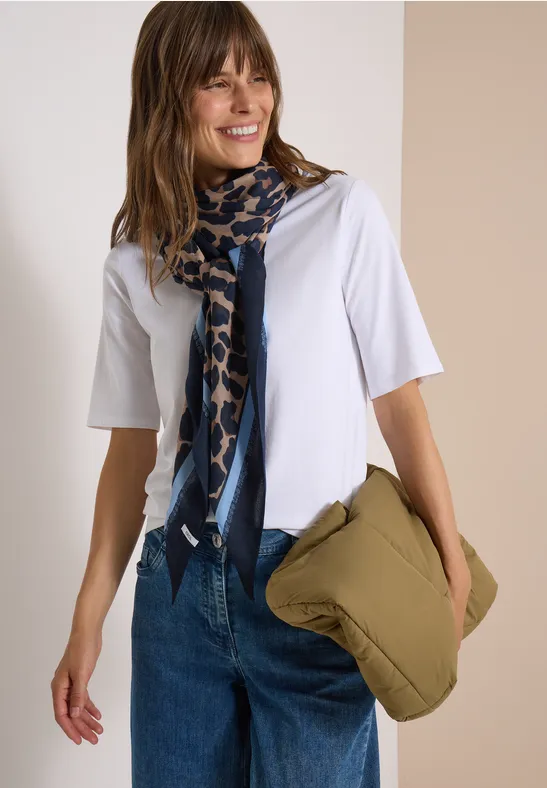 Dreieckstuch mit Leopardenmuster aus Modal