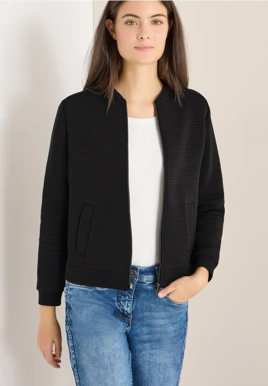 Kurze strukturierte Blousonjacke