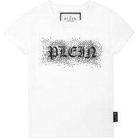 Jersey-T-Shirt mit Gothic-Strasslogo
