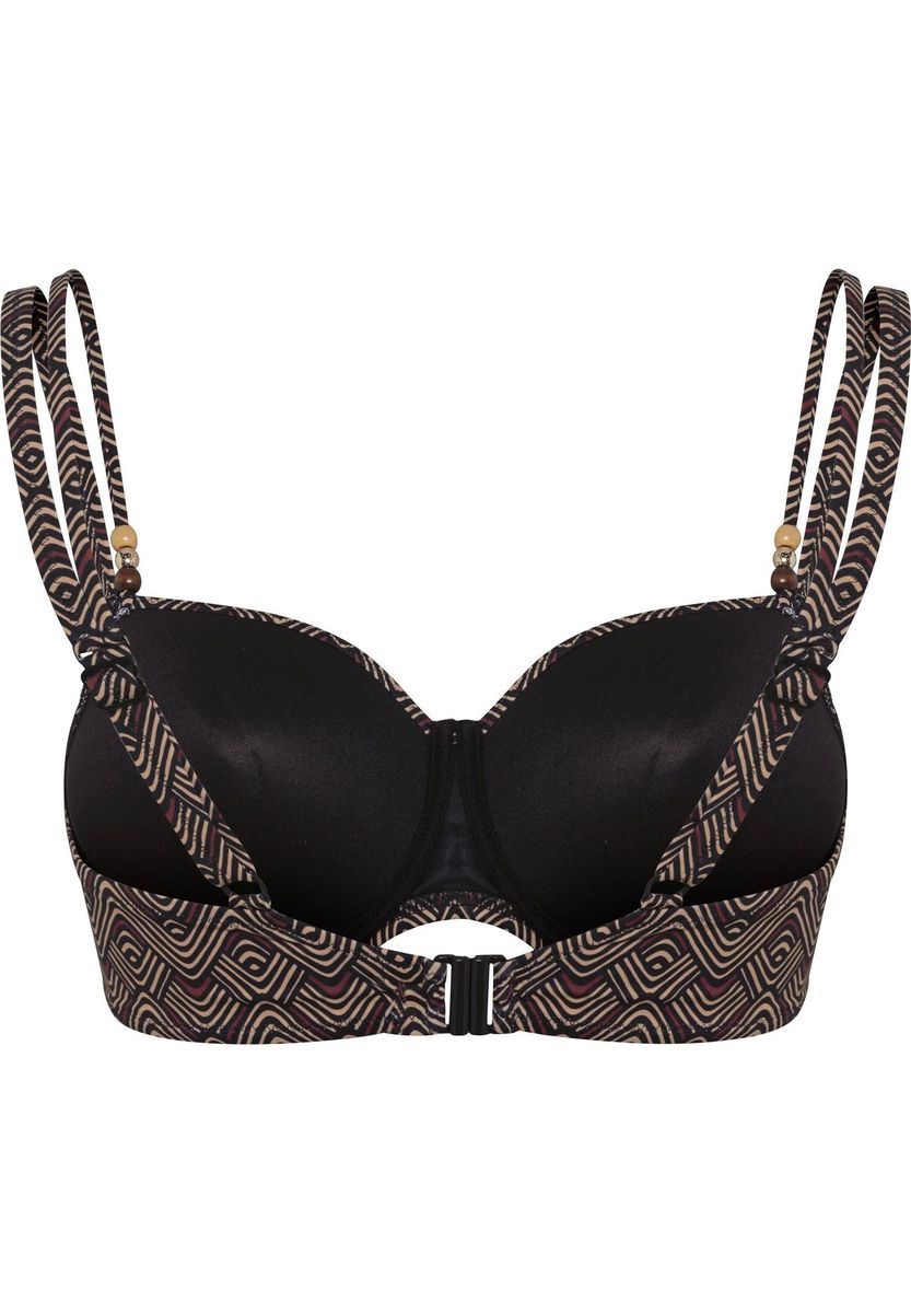 Bügel-Bikini-Oberteil mit Geometriemuster