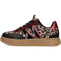Sneaker mit Leopardenmuster und Plateausohle