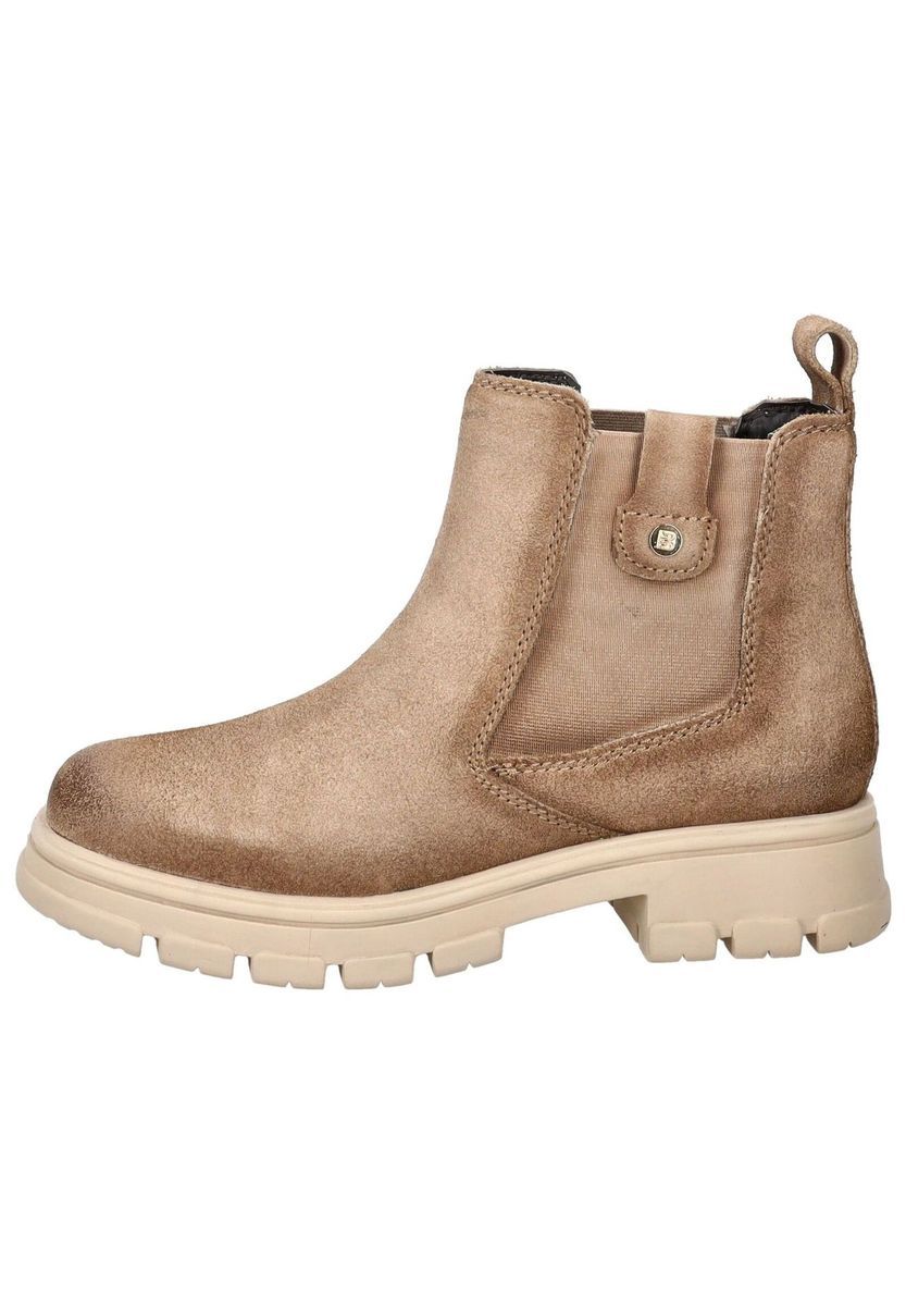 Chelsea-Boots aus Veloursleder mit Plateausohle