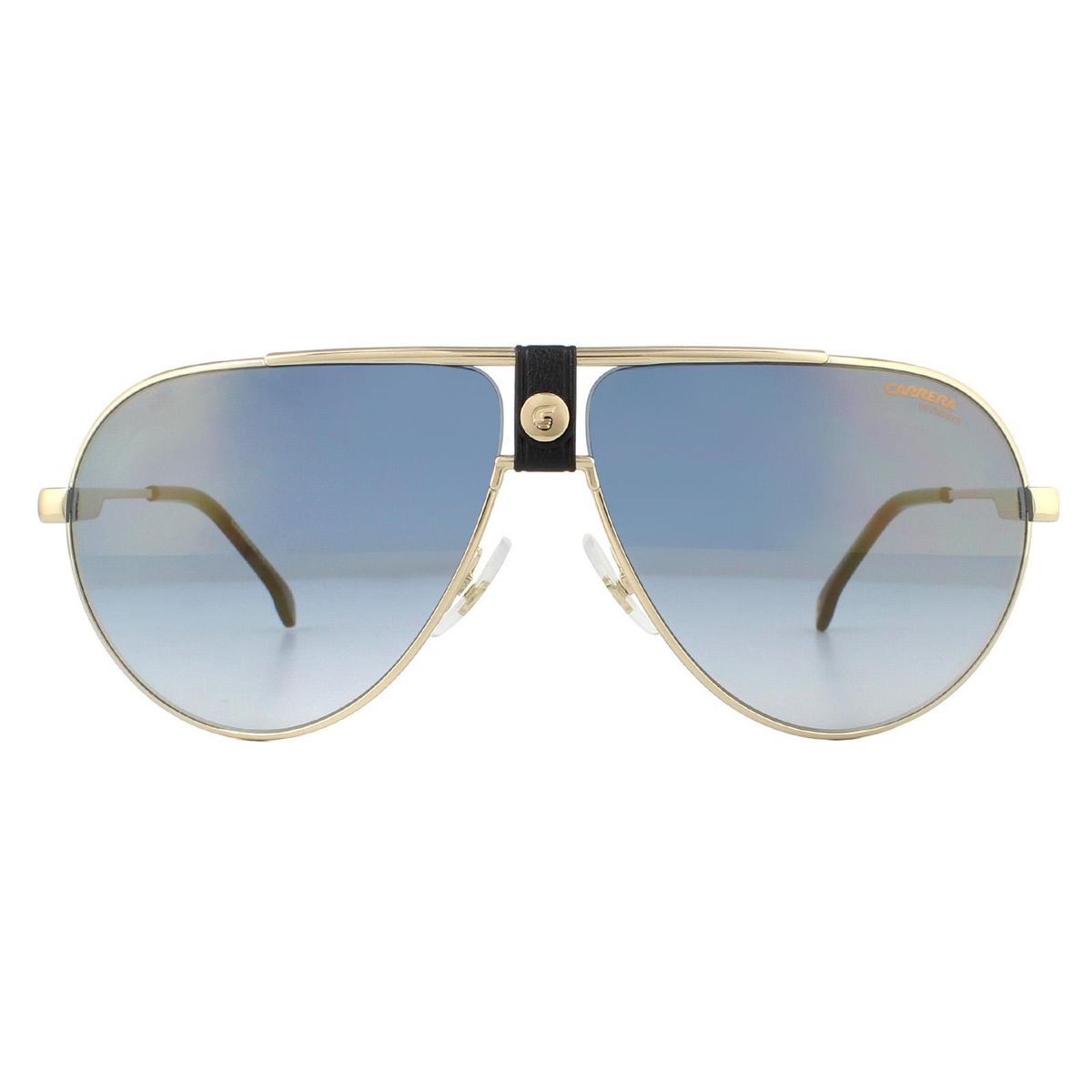 Große Pilotenbrille mit Ledersteg