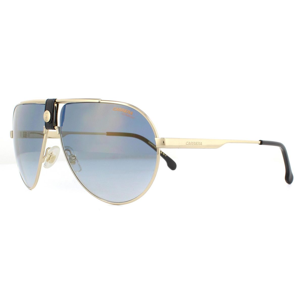 Große Pilotenbrille mit Ledersteg