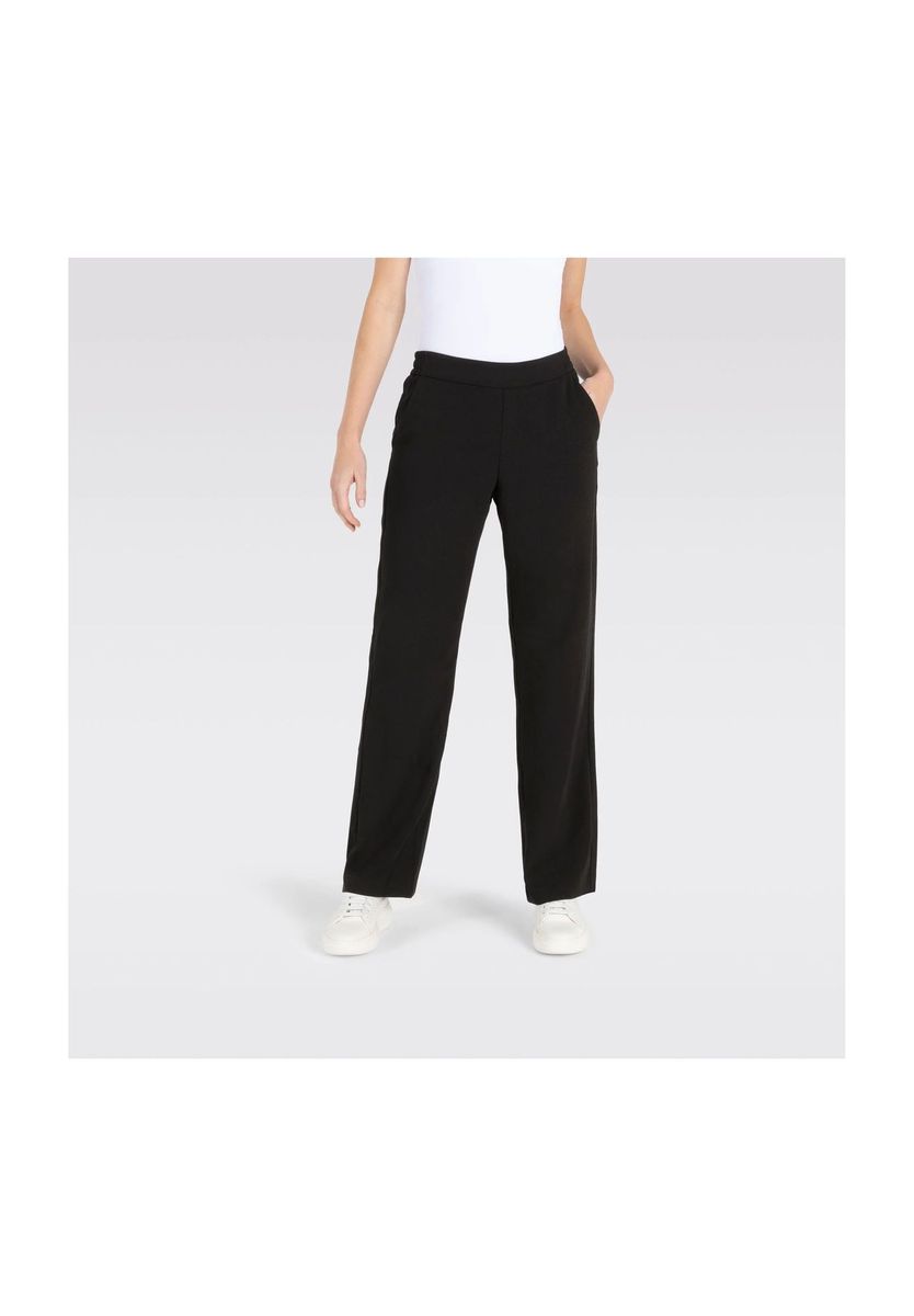 Weit geschnittene Crepe-Hose mit Gummibund