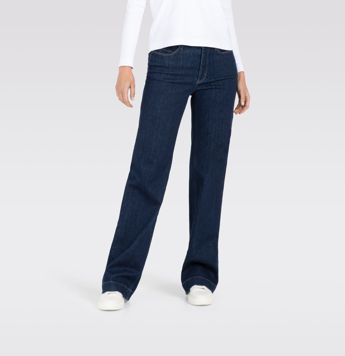 Weit ausgestellte High-Stretch Jeans