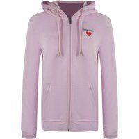 Zip-Hoodie mit Herz-Stickerei