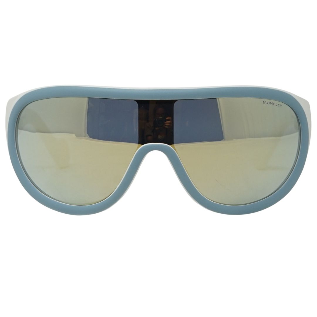 Übergroße Shield-Sonnenbrille mit Logo