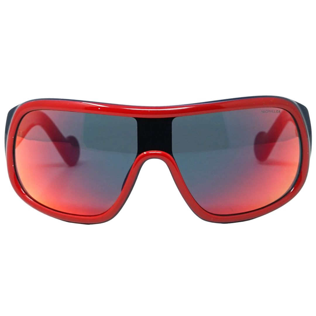 Sportliche Shield Sonnenbrille mit Spiegelgläsern