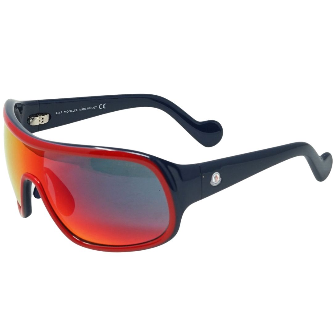 Sportliche Shield Sonnenbrille mit Spiegelgläsern