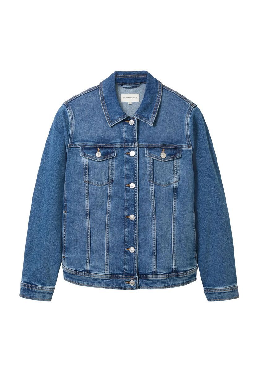 Klassische Jeansjacke im Geraden Schnitt