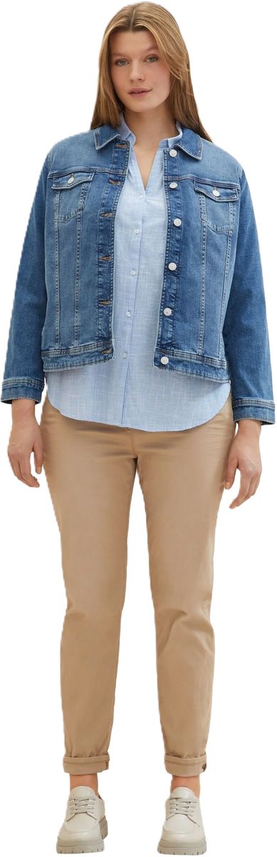 Klassische Jeansjacke im Geraden Schnitt