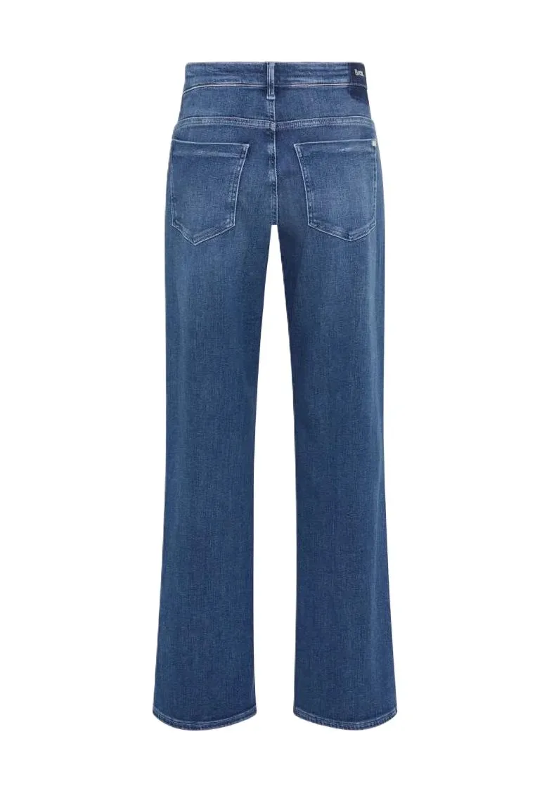 Weit geschnittene Jeans mit hohem Bund