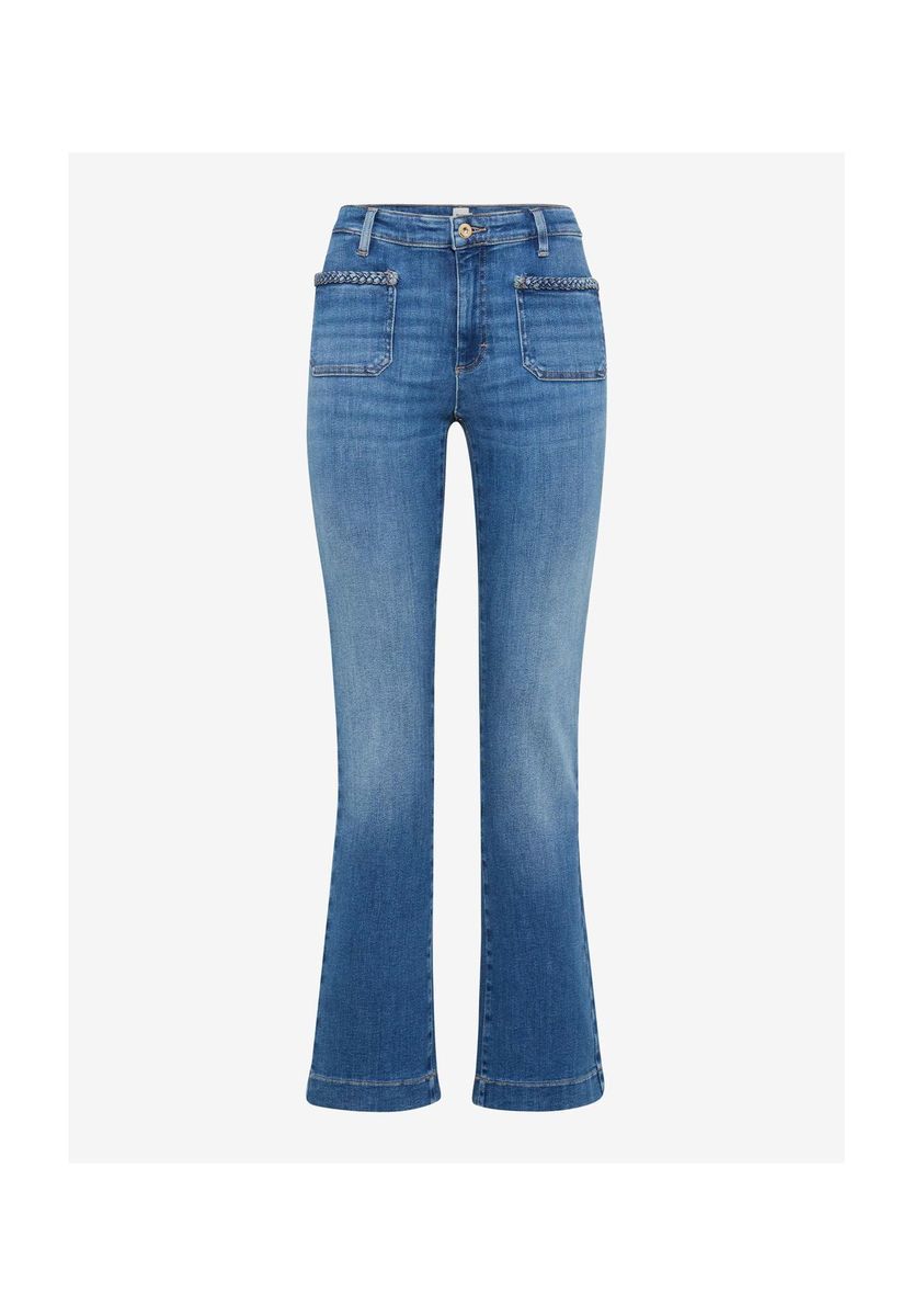 Bootcut-Jeans mit aufgesetzten Taschen