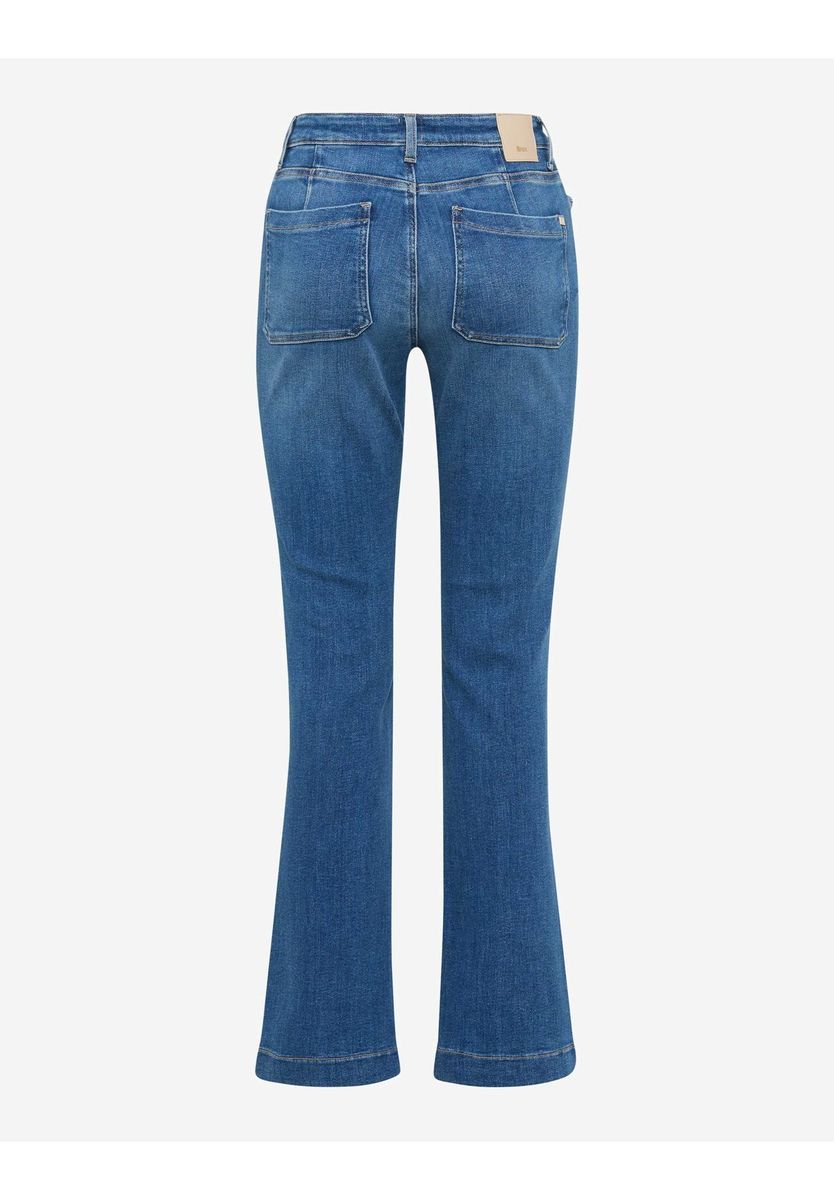 Bootcut-Jeans mit aufgesetzten Taschen