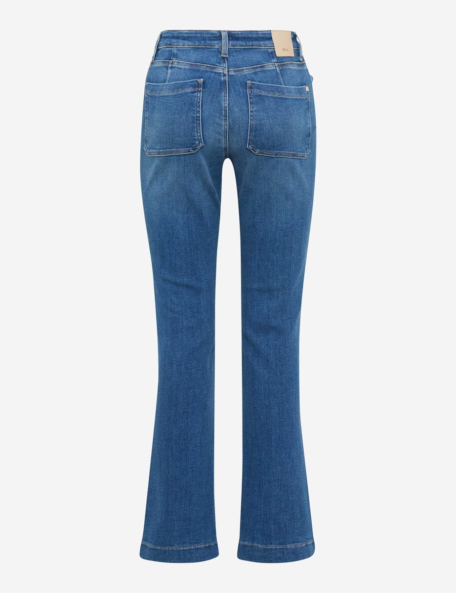 Bootcut-Jeans mit aufgesetzten Taschen