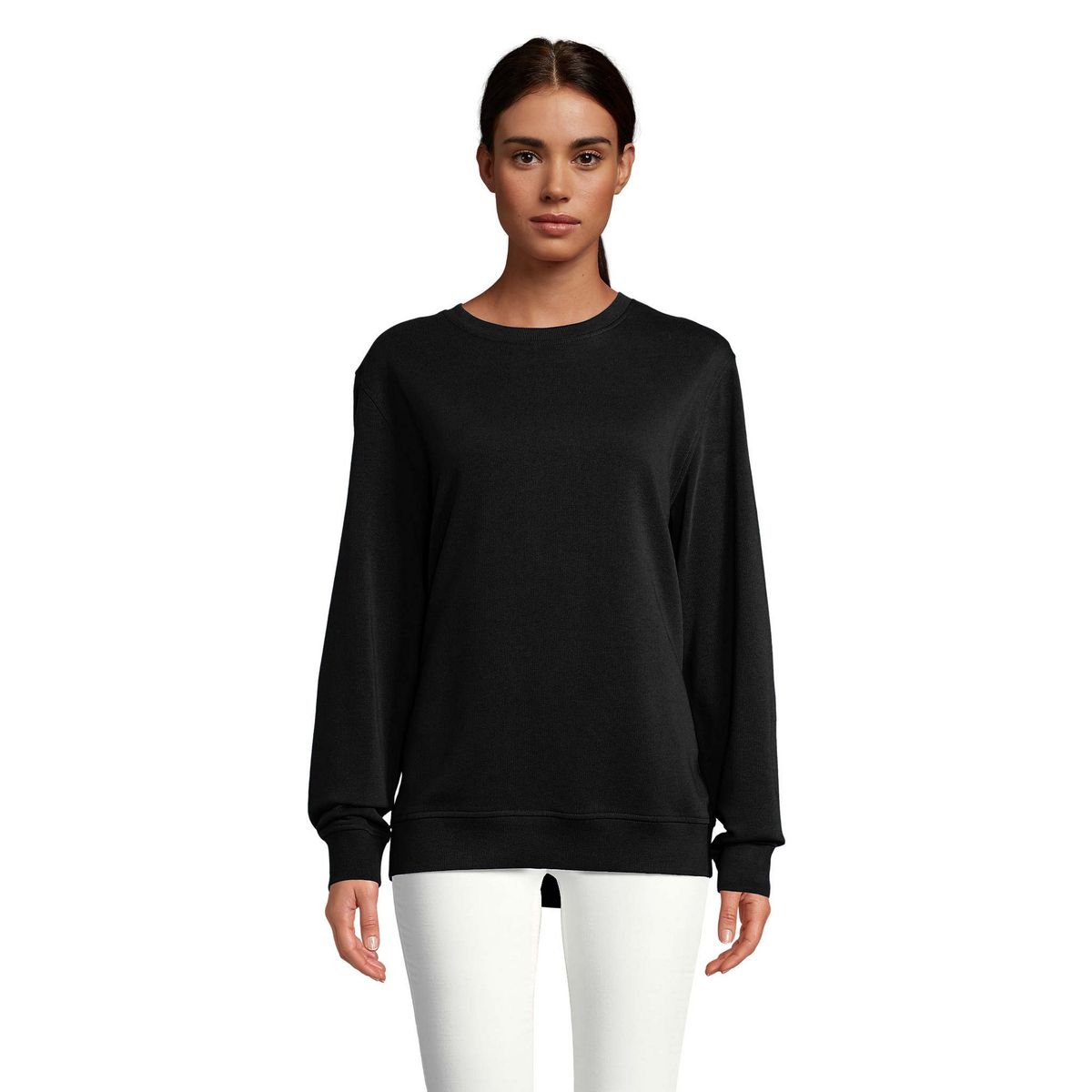 Klassisches Bio-Baumwolle Rundhals-Sweatshirt