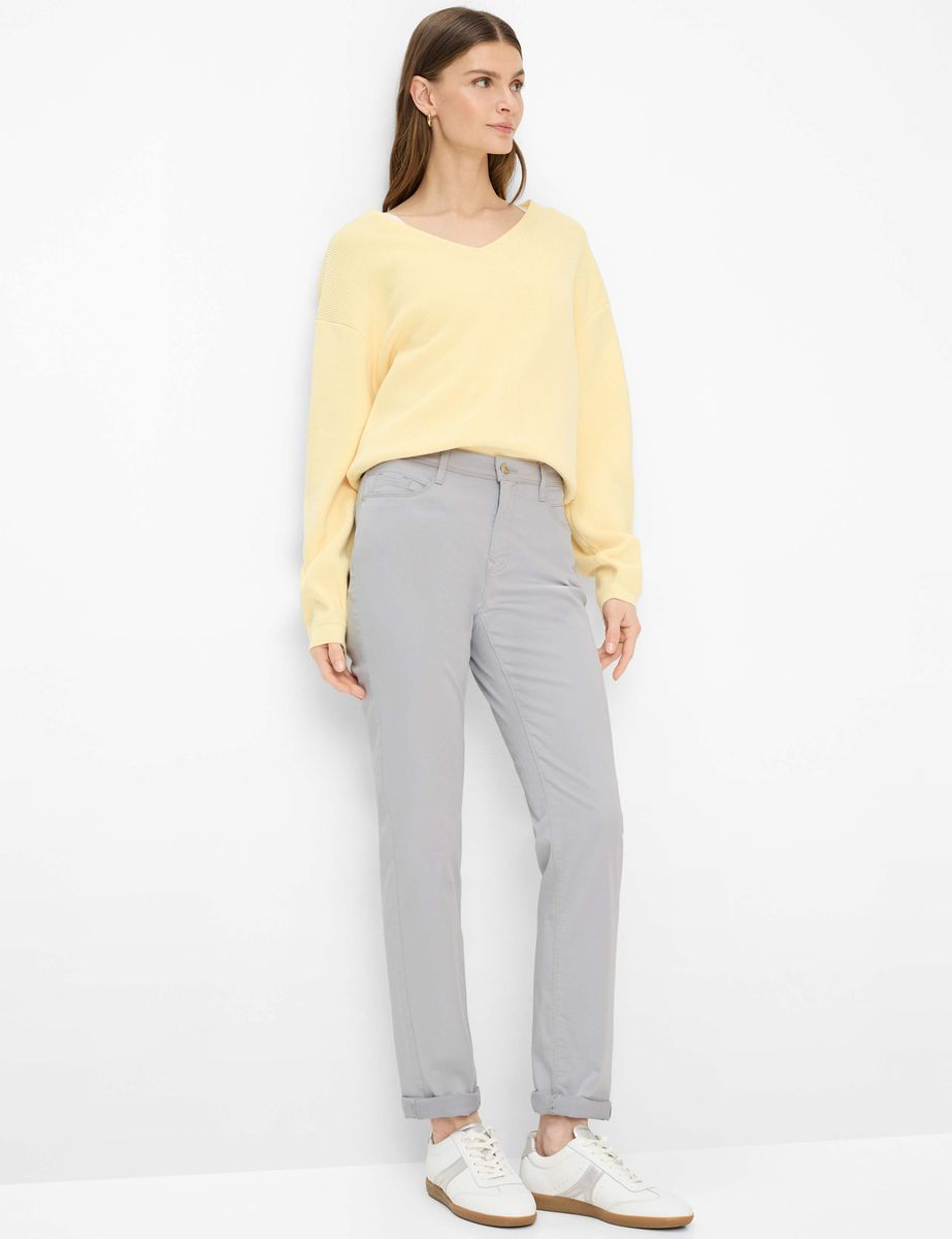 Elegante Satinhose mit geradem Bein