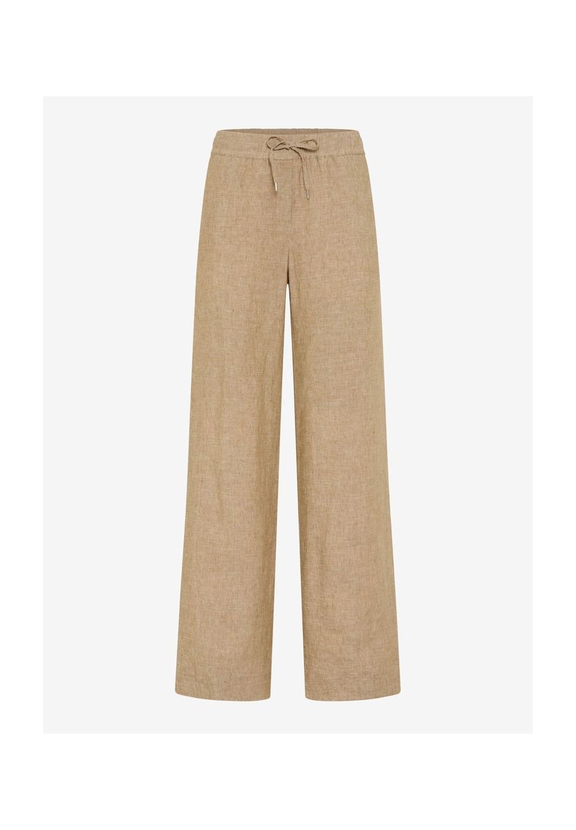 Locker geschnittene Leinenhose mit Tunnelzug