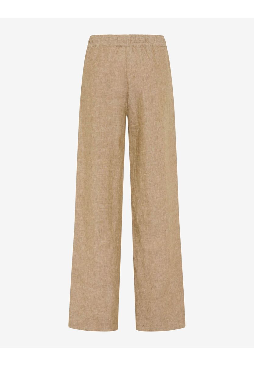 Locker geschnittene Leinenhose mit Tunnelzug