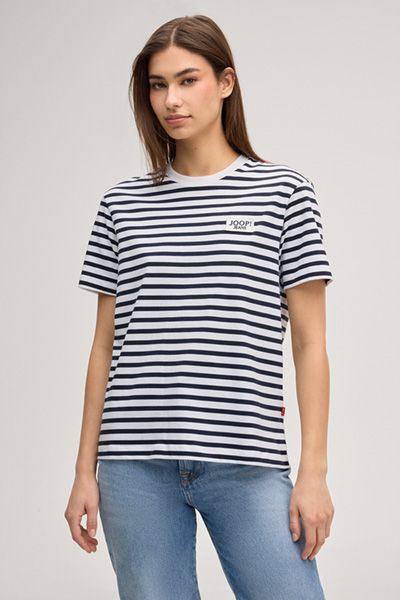 Klassisches gestreiftes Baumwoll-T-Shirt