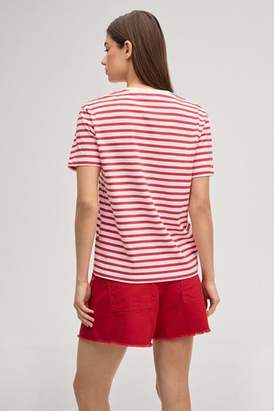 T-Shirt mit Querstreifen aus Baumwolle