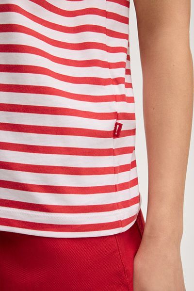 T-Shirt mit Querstreifen aus Baumwolle