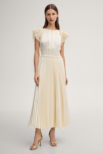 Elegantes Plissee-Midikleid