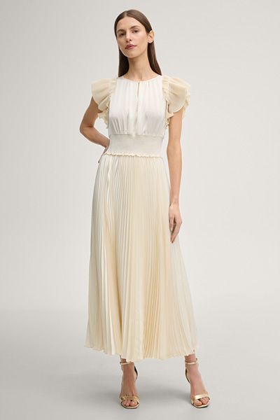 Elegantes Plissee-Midikleid