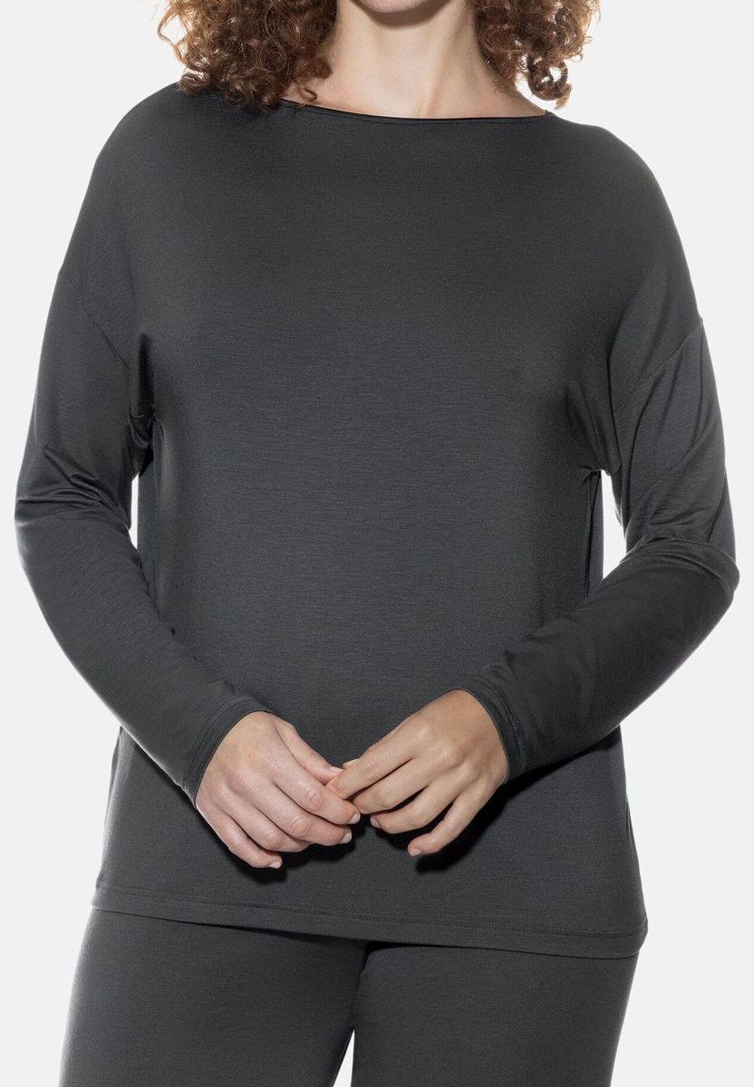 Minimalistisches Langarm-Loungewear-Oberteil
