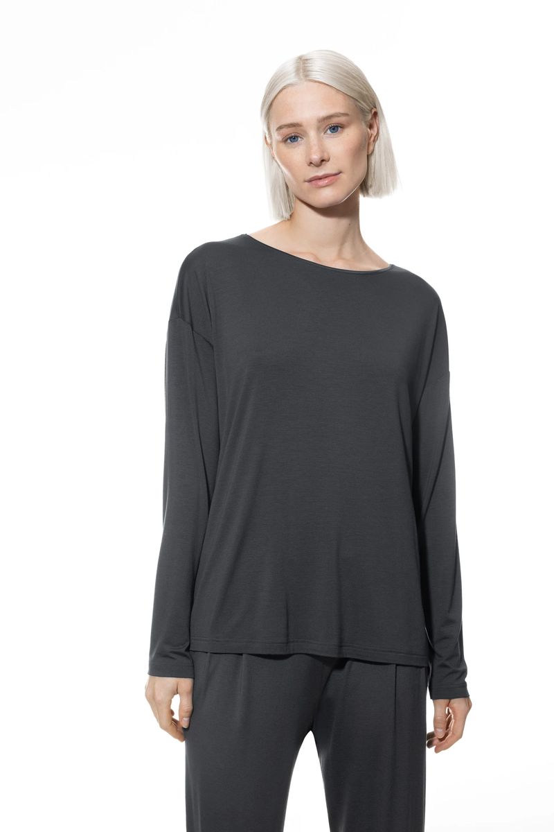 Minimalistisches Langarm-Loungewear-Oberteil