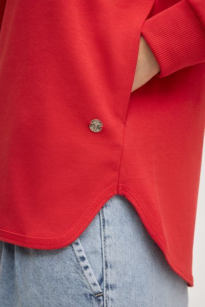 Oversize-Hoodie mit V-Ausschnitt und Logo-Bändern