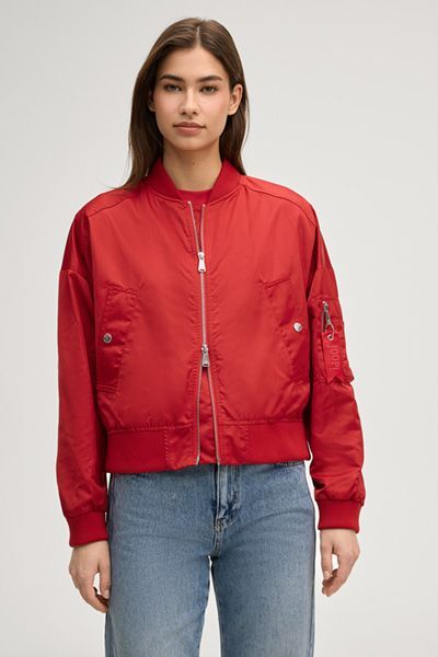 Oversize-Utility-Bomberjacke mit Ärmeltasche