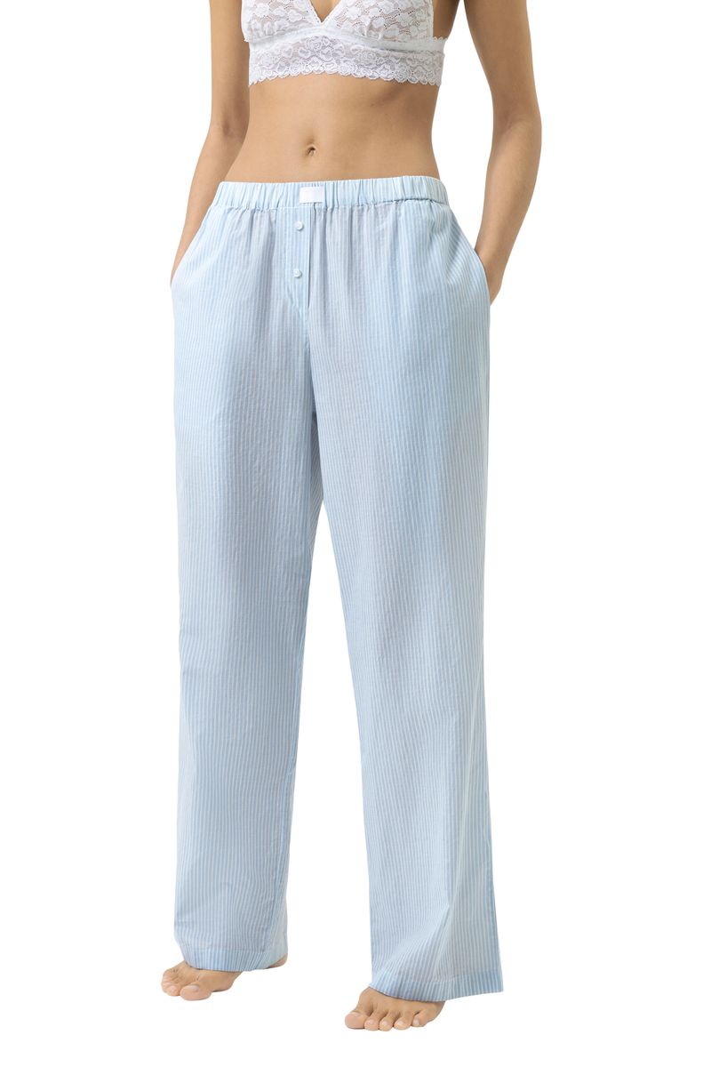 Gestreifte Pyjamahose mit geradem Bein