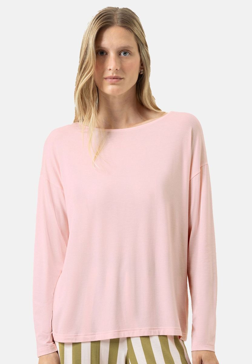 Langarm-Loungewear-Oberteil mit Glanz