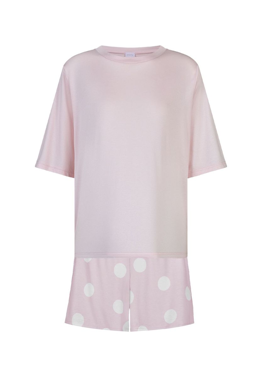 Oversize-Schlafanzug mit Polka-Dots