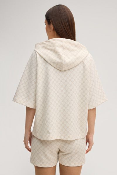 Kurzarm-Hoodie mit Kornblumen-Muster