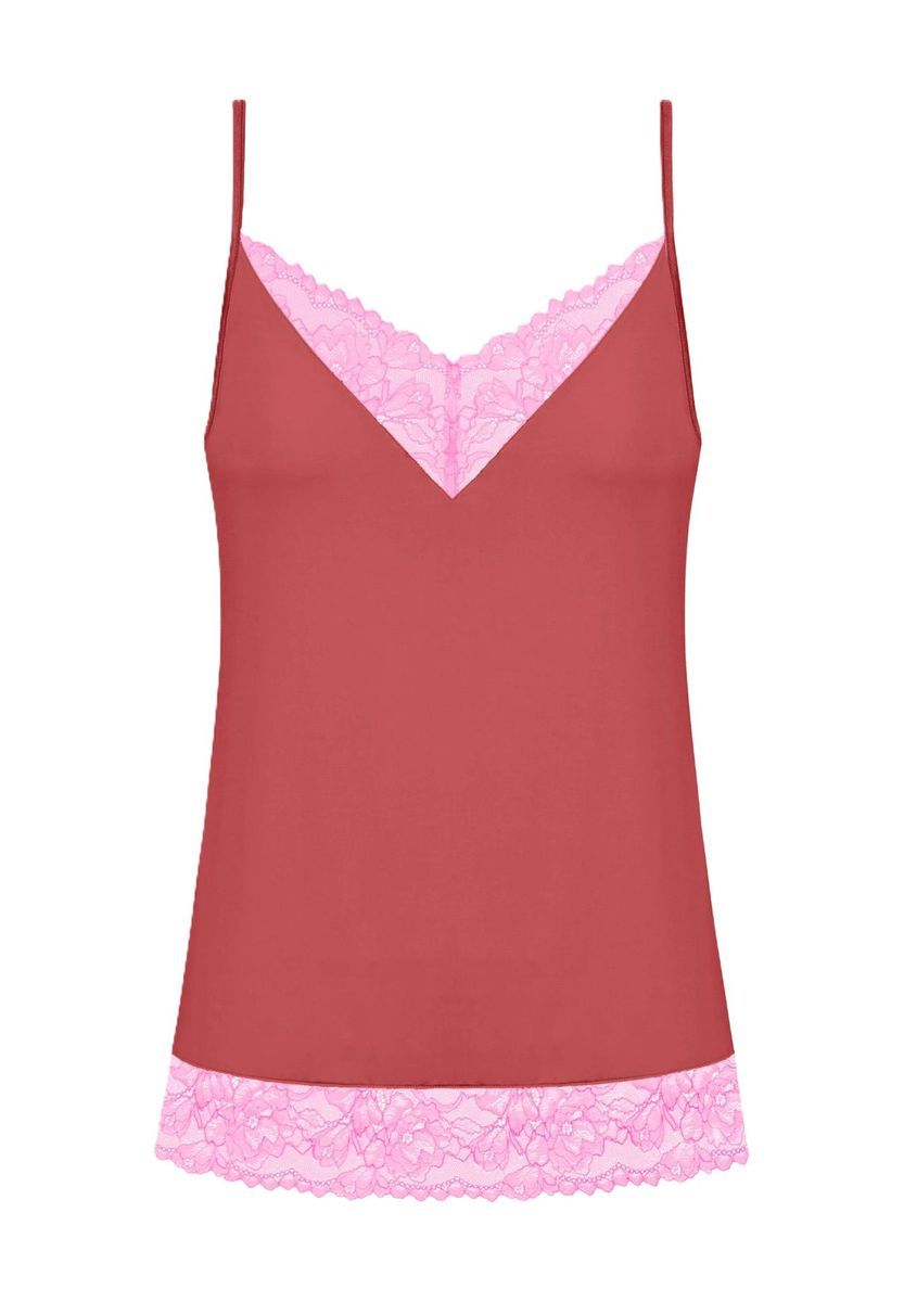 Camisole-Top mit Spitzenbesatz