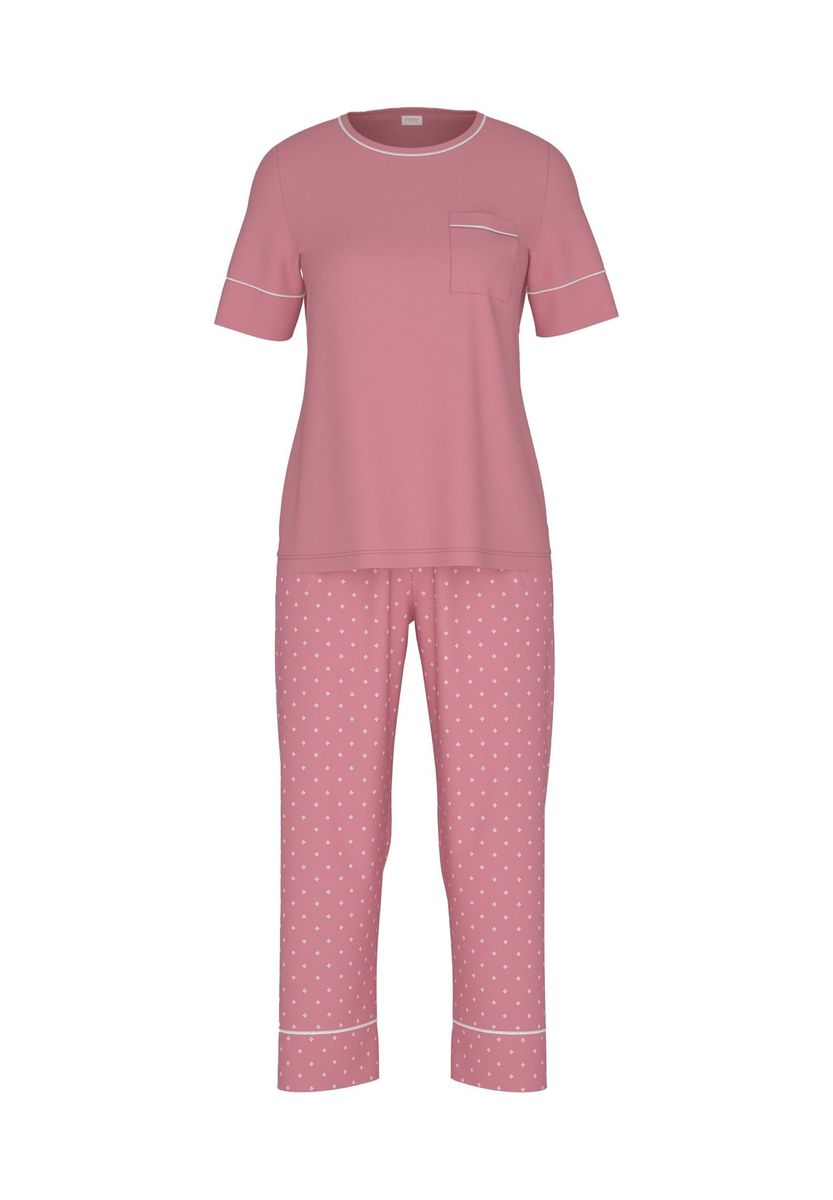 Kurzarm-Pyjama-Set mit Paspelierung